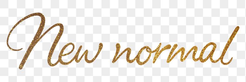 New normal png word, gold | Free PNG - rawpixel