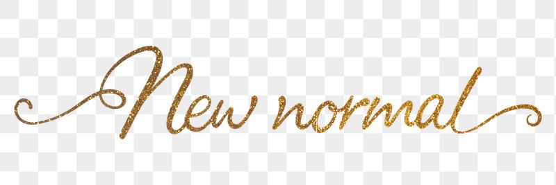 New normal png word, gold | Free PNG - rawpixel