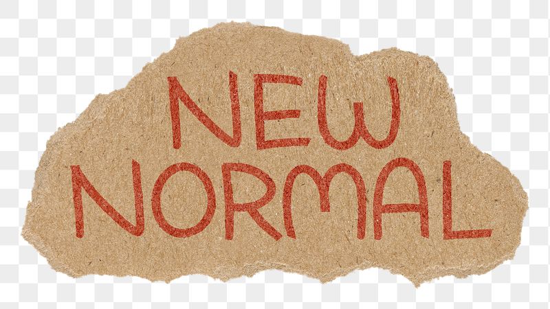 New normal png word sticker, | Free PNG - rawpixel