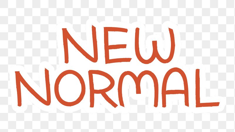 New normal png word sticker | Free PNG - rawpixel