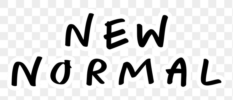 New normal png word sticker | Free PNG - rawpixel