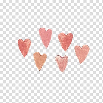 New , orange heart illustration transparent background PNG clipart