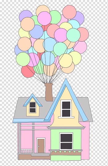 New Overlays, balloons over house transparent background PNG clipart