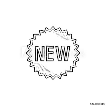 New product star sticker hand drawn outline doodle icon