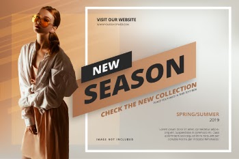 New season banner template Free Vector