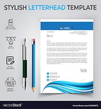 new stylish letterhead template design