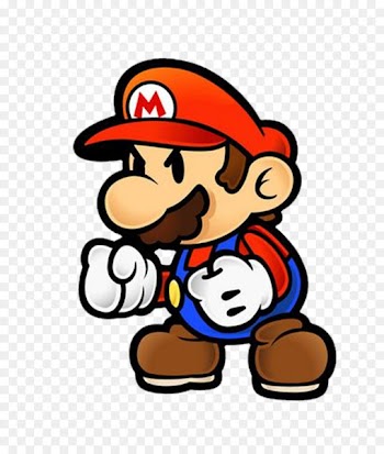 New Super Mario Bros. U Paper Mario - Hand-painted cartoon Mario 