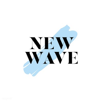 New wave typography logo vector | Free stock vector - 466345