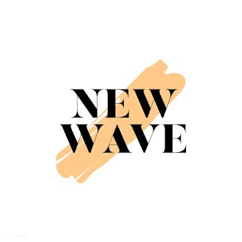 New wave typography logo vector | Free stock vector - 466363