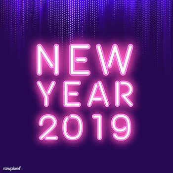 New year 2019 neon sign vector | Free stock vector - 535237