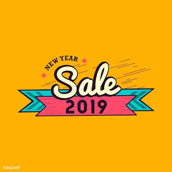New year 2019 sale emblem vector | Free stock vector - 532698