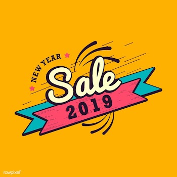 New year 2019 sale emblem vector | Free stock vector - 532702