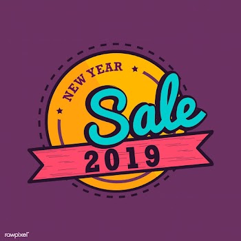 New year 2019 sale emblem vector | Free stock vector - 532705