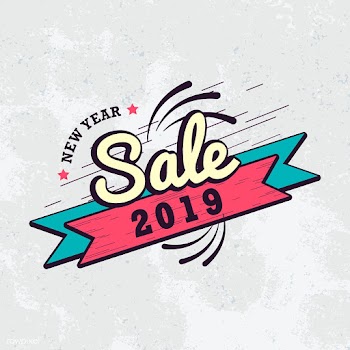 New year 2019 sale emblem vector | Free stock vector - 532716