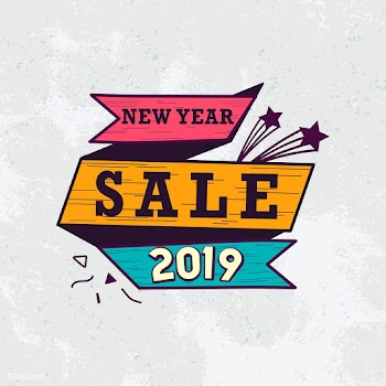 New year 2019 sale emblem vector | Free stock vector - 532717