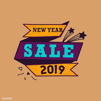 New year 2019 sale emblem vector | Free stock vector - 532718