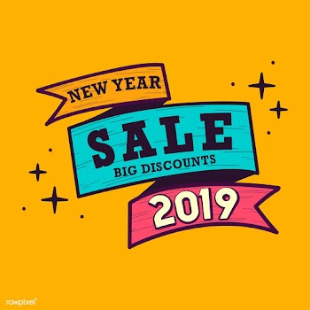 New year 2019 sale emblem vector | Free stock vector - 532719