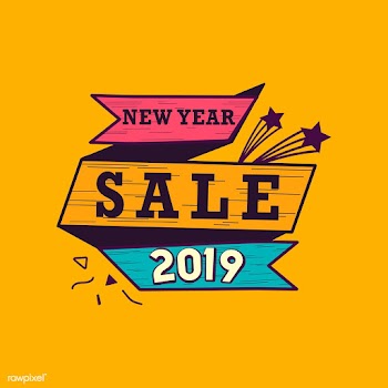 New year 2019 sale emblem vector | Free stock vector - 532722