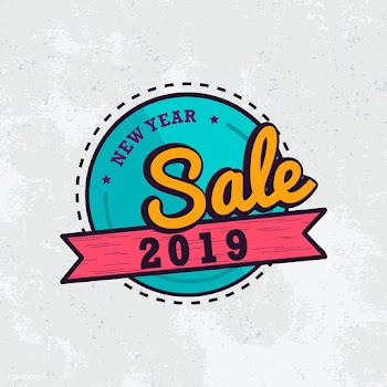 New year 2019 sale emblem vector | Free stock vector - 532727