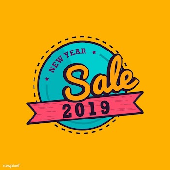 New year 2019 sale emblem vector | Free stock vector - 532730
