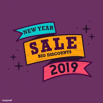 New year 2019 sale emblem vector | Free stock vector - 532732