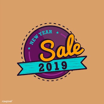 New year 2019 sale emblem vector | Free stock vector - 532744