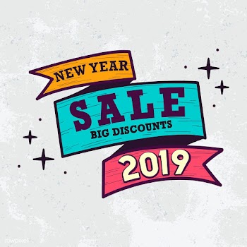 New year 2019 sale emblem vector | Free stock vector - 532753