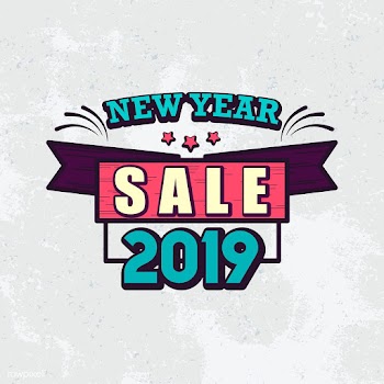New year 2019 sale emblem vector | Free stock vector - 532756