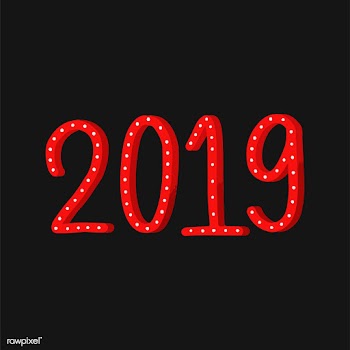 New year 2019 vector in red color | Free stock vector - 472567