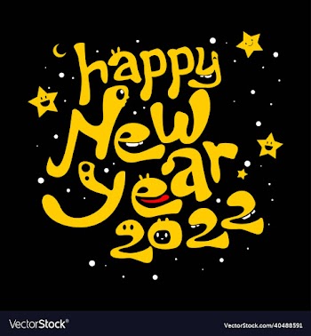 new year 2022 doodle yellow color