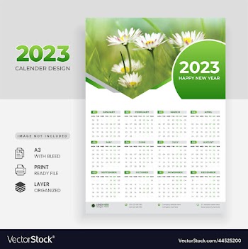new year 2023 corporate business wall calendar