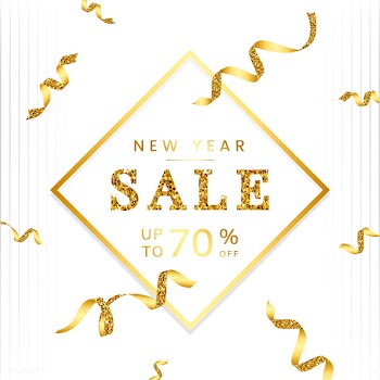 New year 70% off sale sign vector | Free stock vector - 535076