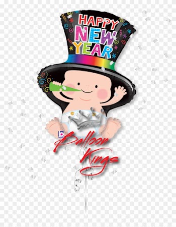New Year Baby - 31" Foil Shape Balloon New Year Baby - Mylar Balloons