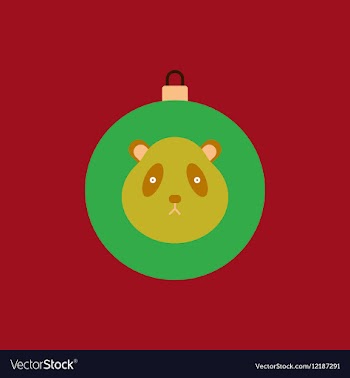New year ball in flat style vector image