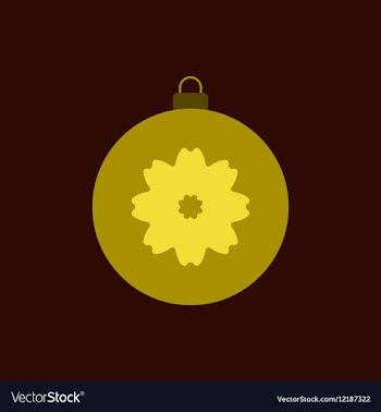 New year ball in flat style vector image