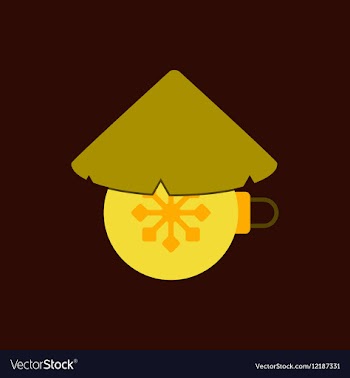 New year ball in flat style vector image
