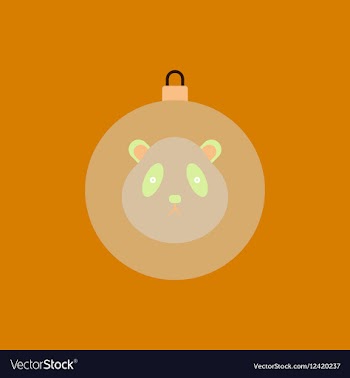 New year ball in flat style vector image