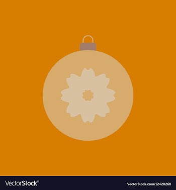 New year ball in flat style vector image