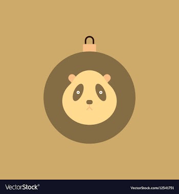 New year ball in flat style vector image