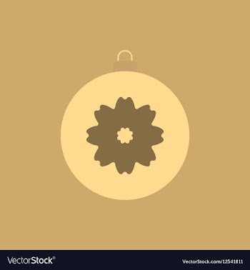 New year ball in flat style vector image