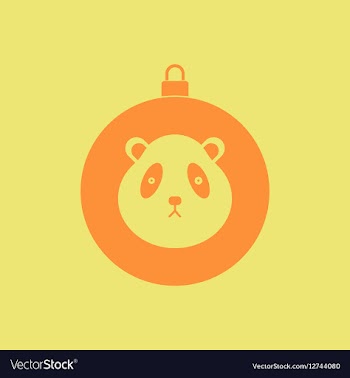 New year ball in flat style vector image