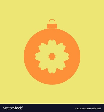 New year ball in flat style vector image
