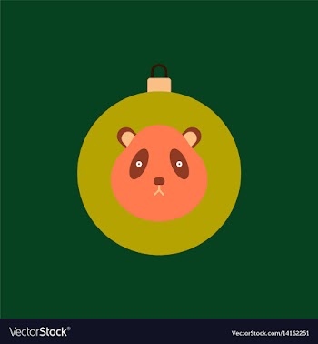 New year ball in flat style vector image