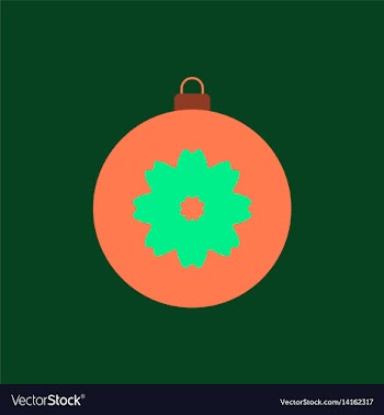 New year ball in flat style vector image