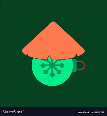 New year ball in flat style vector image