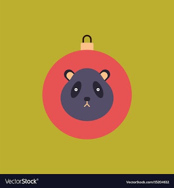 New year ball in flat style vector image