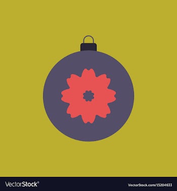 New year ball in flat style vector image