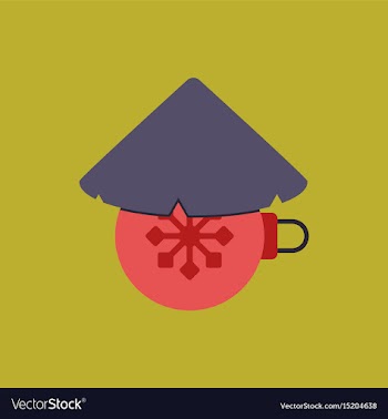 New year ball in flat style vector image