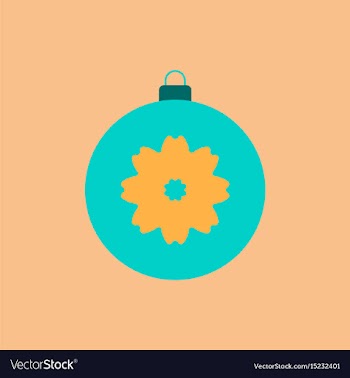 New year ball in flat style vector image