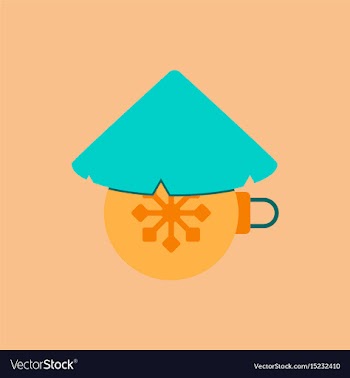 New year ball in flat style vector image